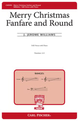 Merry Christmas Fanfare and Round SAB choral sheet music cover